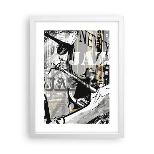 Plakát v bílém rámu - V rytmu New Yorku - 30x40 cm
