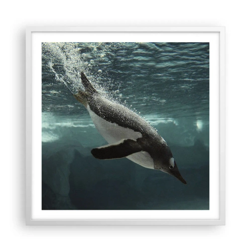 Plakát v bílém rámu - Vítejte v mém světě - 60x60 cm