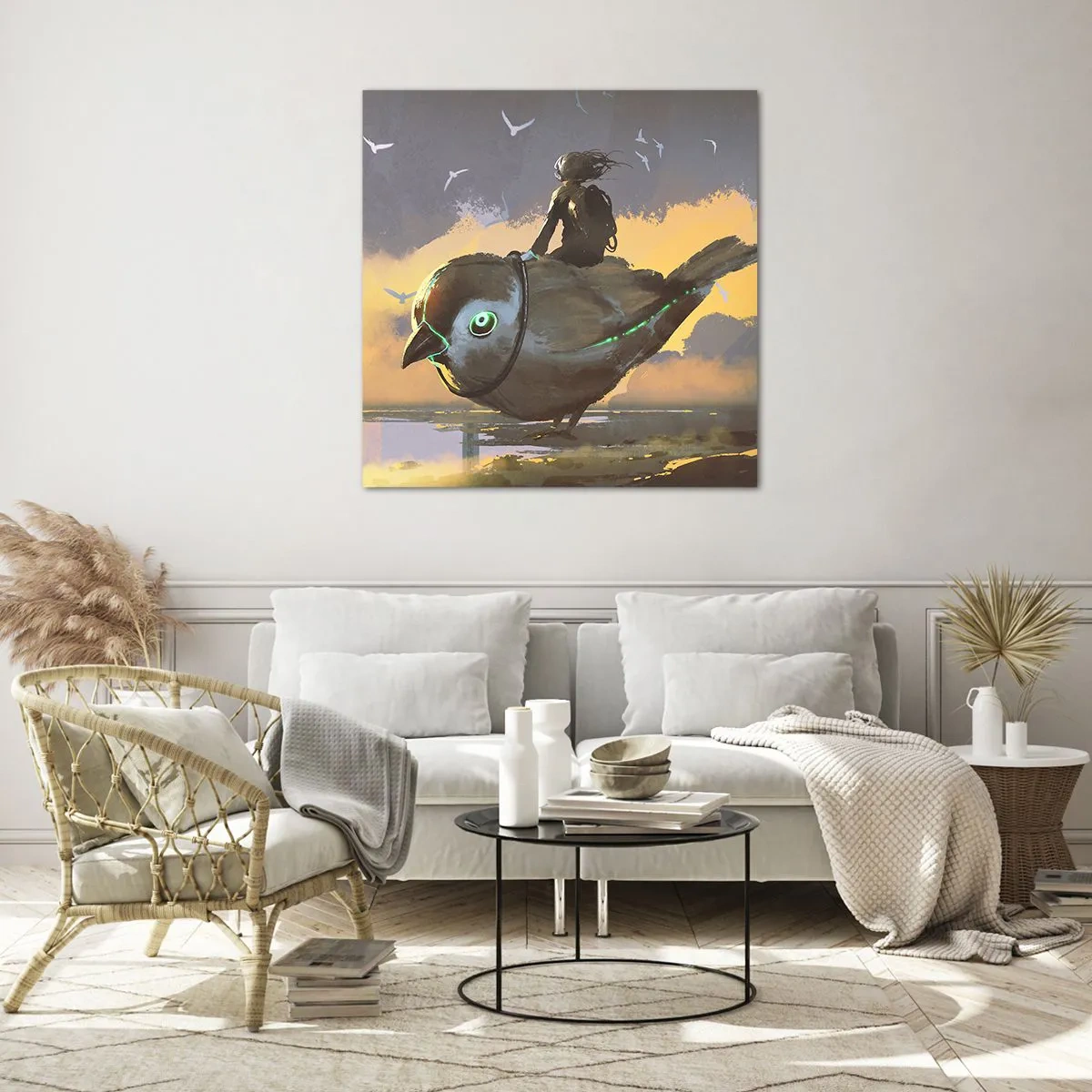 Obraz na skle - Zastávka na fantastické cestě - 50x50 cm