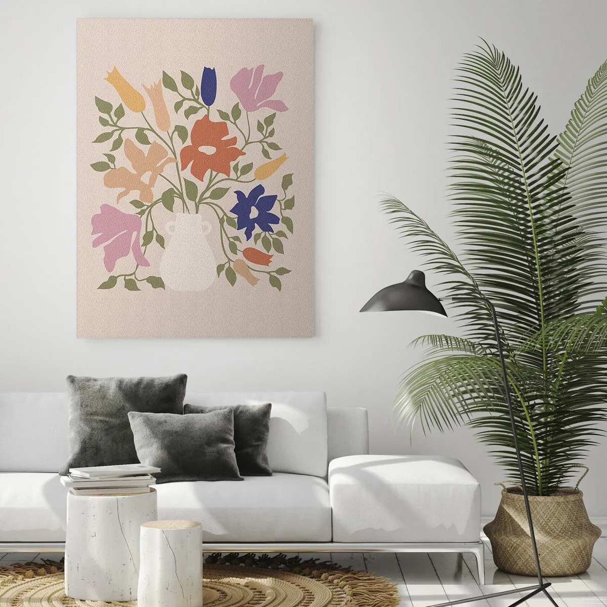 Obraz na skle - Jemná kytice - 80x120 cm