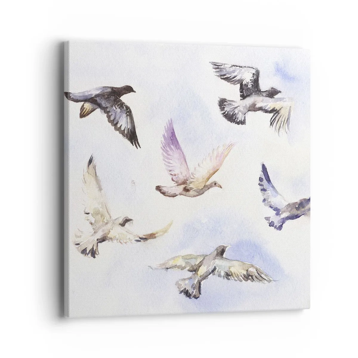 Obraz na plátně - Svoboda v šedé a modré - 40x40 cm