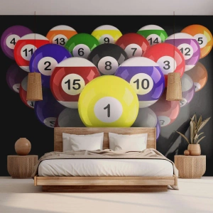 Fototapeta Standard Eco - Různé barvy hry - Sport, Kulečník, Kulečníkové koule - 350x256 cm