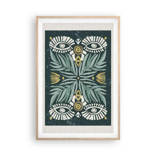 Plakát v rámu světlý dub - Jako lidová vystřihovánka - 61x91 cm