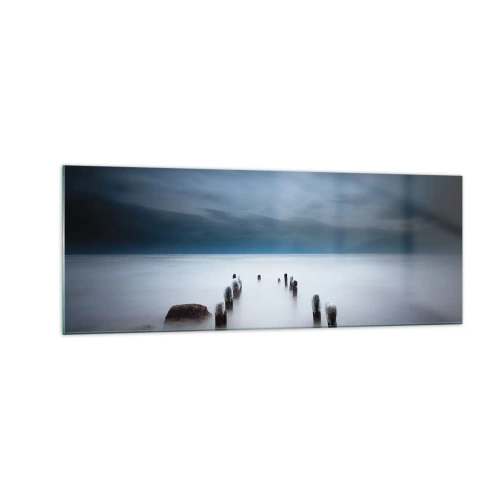 Obraz na skle - Zamyšlené jezero - 140x50 cm