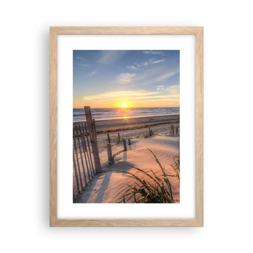 Plakát v rámu světlý dub - Odlesk a stín větru - 30x40 cm