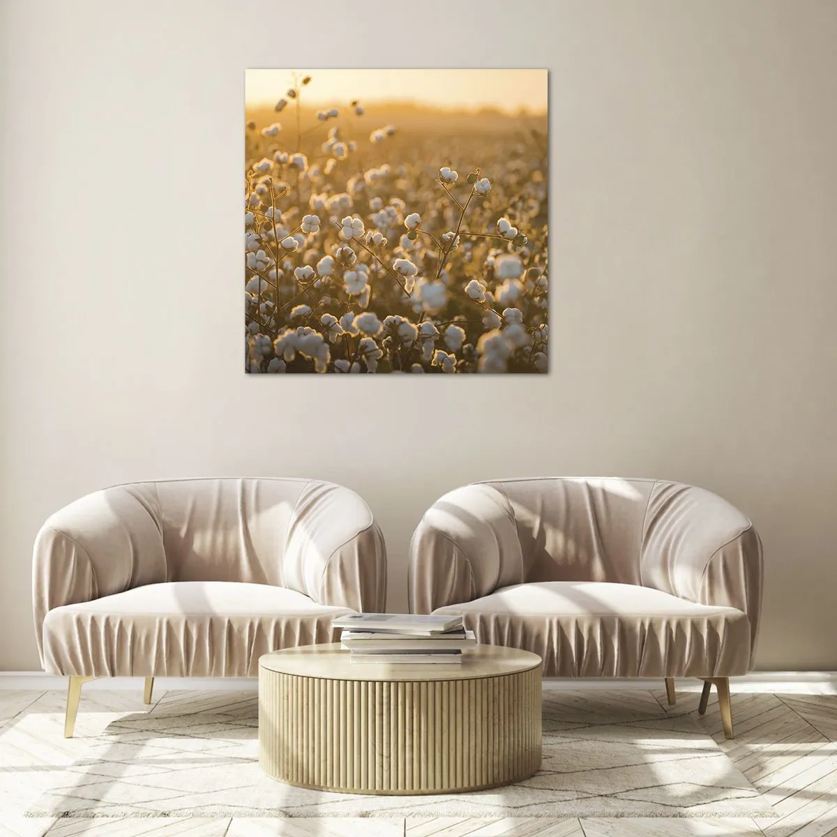 Obraz na skle - Chlupaté pole - 60x60 cm