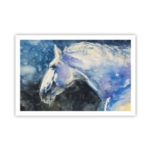 Plakát - Portrét v modré záři - 91x61 cm