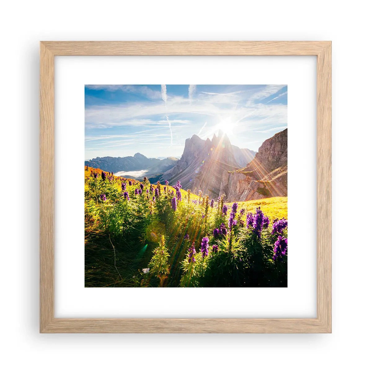 Plakát v rámu světlý dub - Tajemný život bylin - 30x30 cm