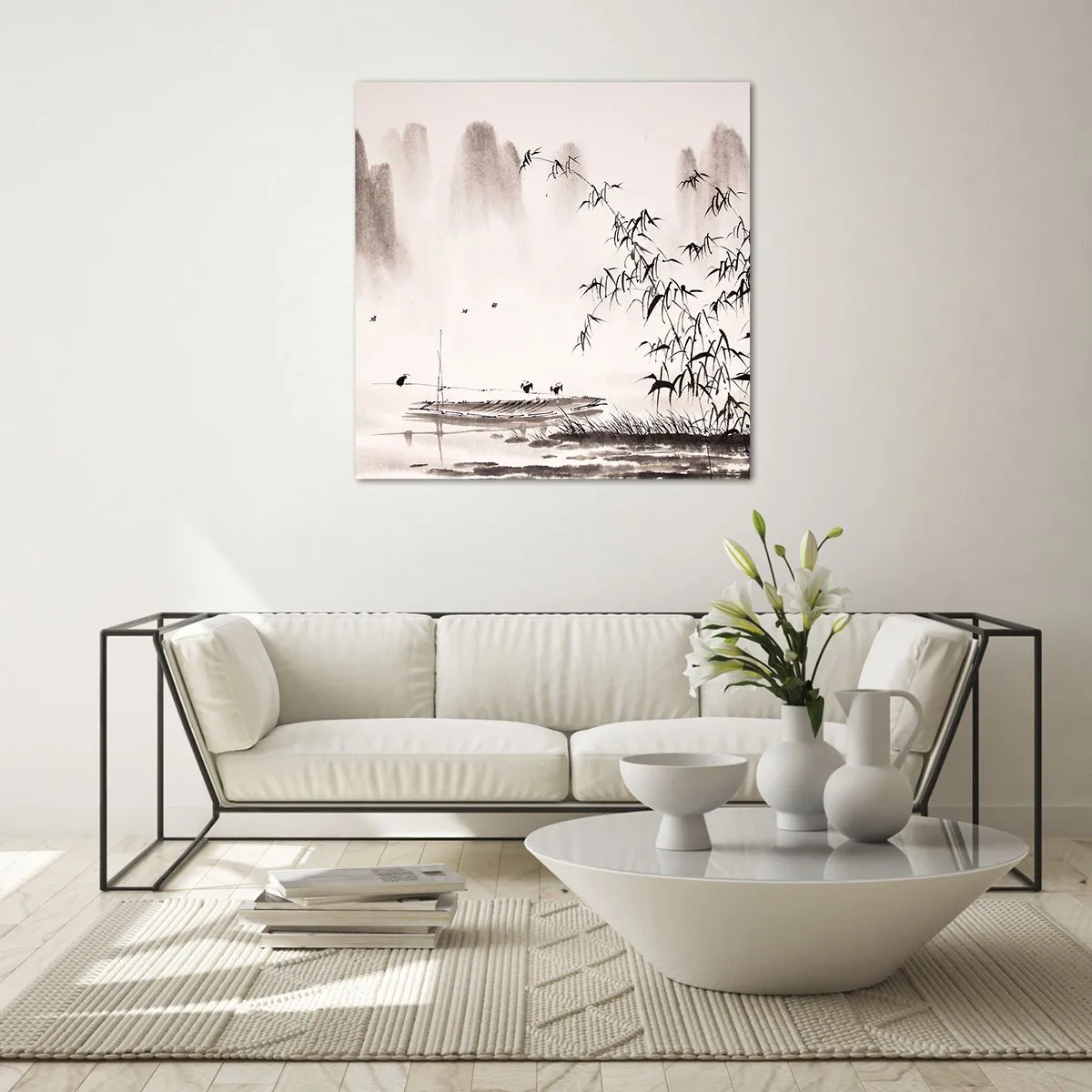 Obraz na skle - Klid rýžových polí - 60x60 cm