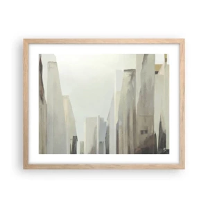 Plakát v rámu světlý dub - Sen o městě - 50x40 cm