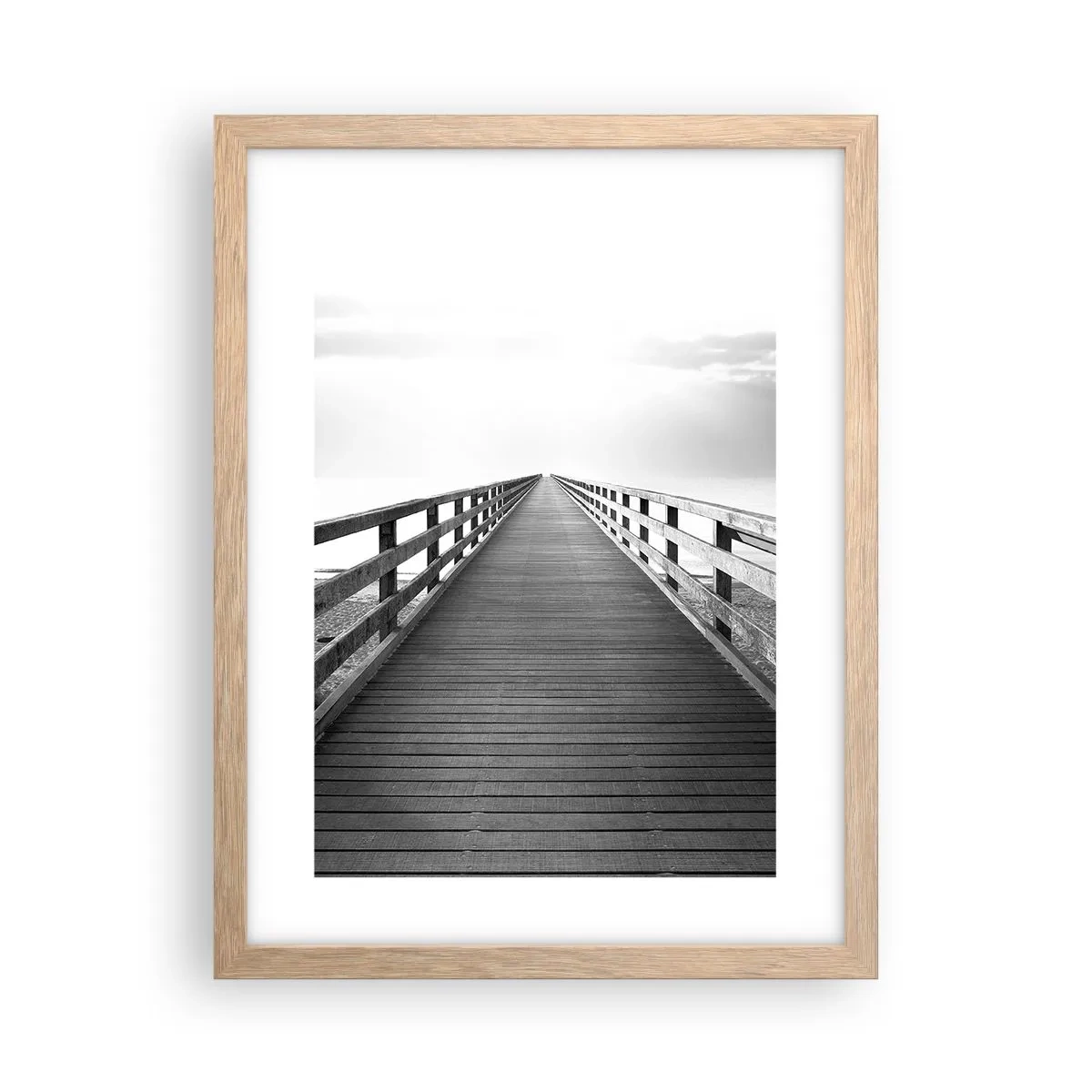 Plakát v rámu světlý dub - Do dálky… - 30x40 cm