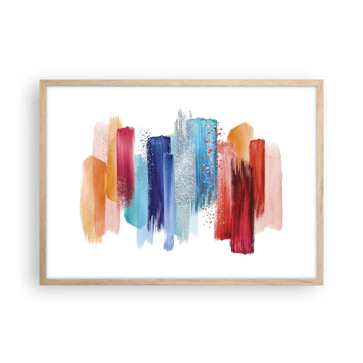 Plakát v rámu světlý dub - Nahoru a dolů - 70x50 cm