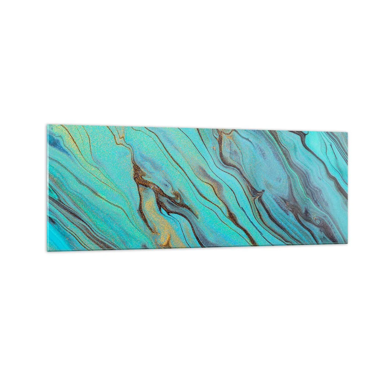 Obraz na skle - Tyrkysový příliv - 140x50 cm