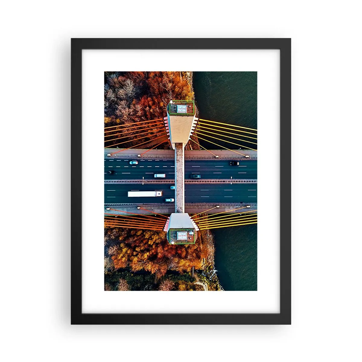 Plakát v černém rámu - Za vodami, za lesy - 30x40 cm