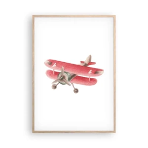 Plakát v rámu světlý dub - Připraven na vysoký let - 70x100 cm