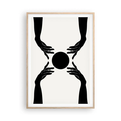 Plakát v rámu světlý dub - Tajné znamení - 70x100 cm