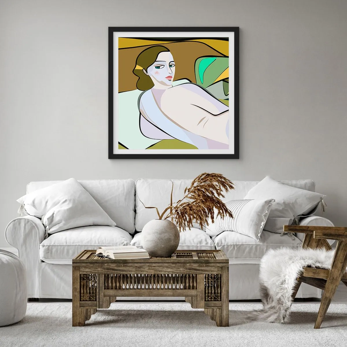 Plakát v černém rámu - Intimní portrét - 30x30 cm