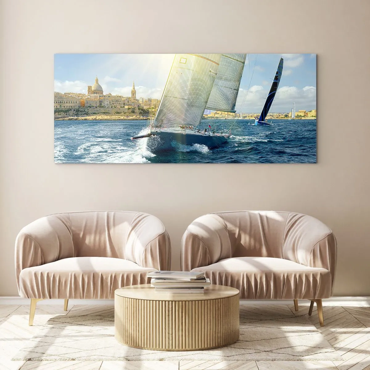 Obraz na skle - Čas odjet z města - 160x50 cm