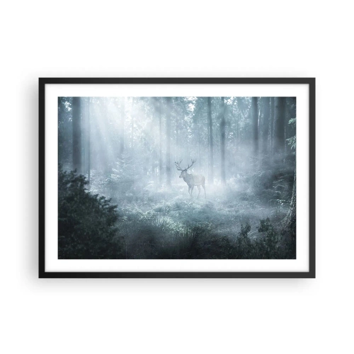 Plakát v černém rámu - Ranní obchůzka sídliště - 70x50 cm