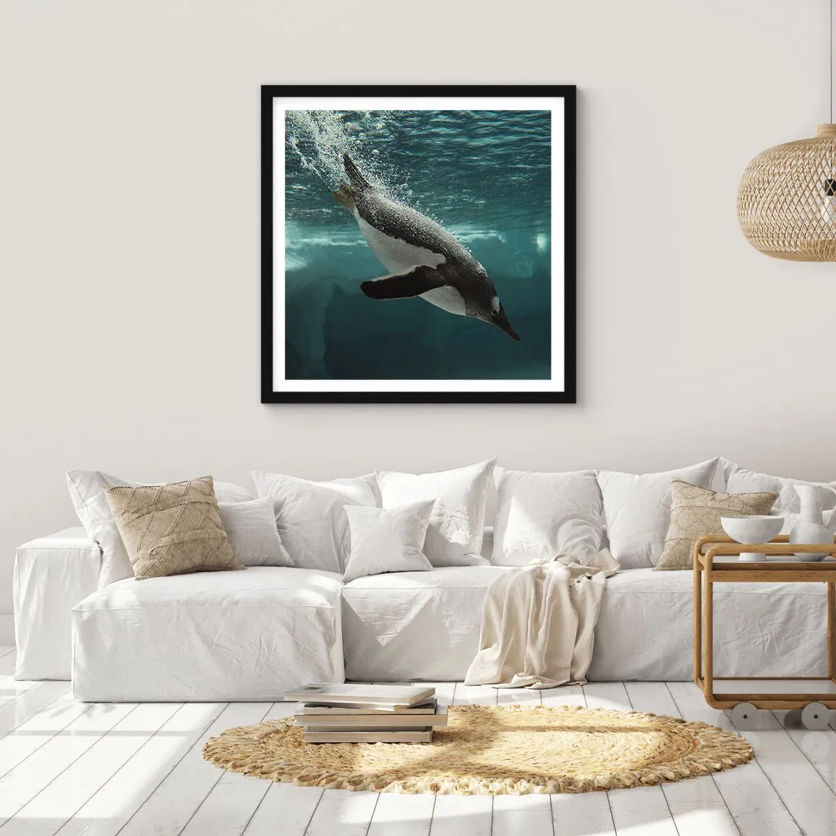 Plakát v černém rámu - Vítejte v mém světě - 60x60 cm