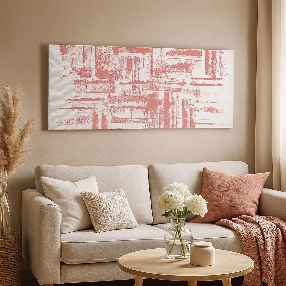 Obraz na plátně - Červené město - 100x40 cm