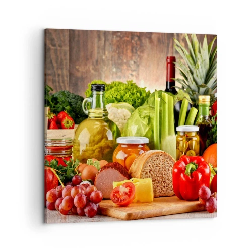 Obraz na plátně - Uzené, pečené, marinované - 50x50 cm