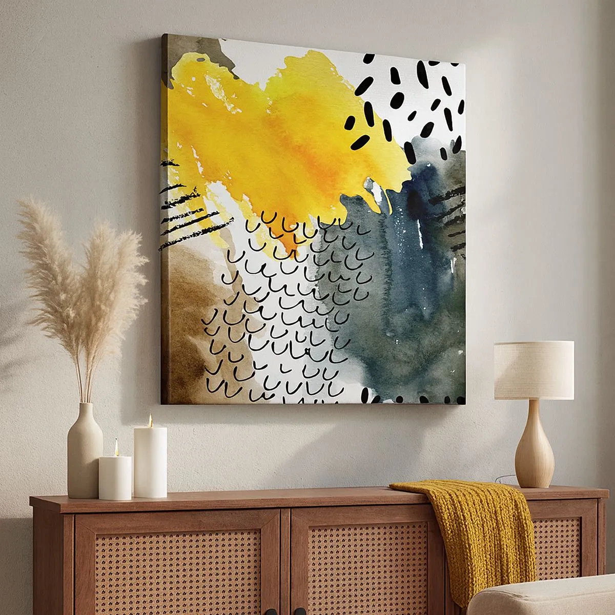 Obraz na plátně - Setkání živlů - 30x30 cm