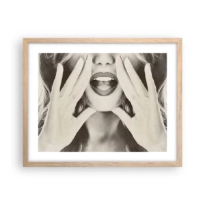 Plakát v rámu světlý dub - Už jdu! - 50x40 cm