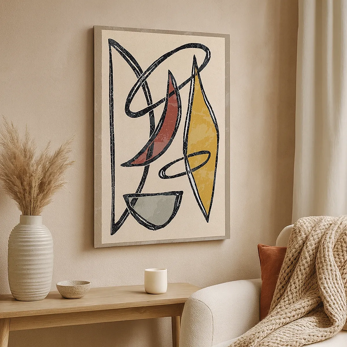 Obraz na plátně - Kompozice – oblouky a ovály - 50x70 cm