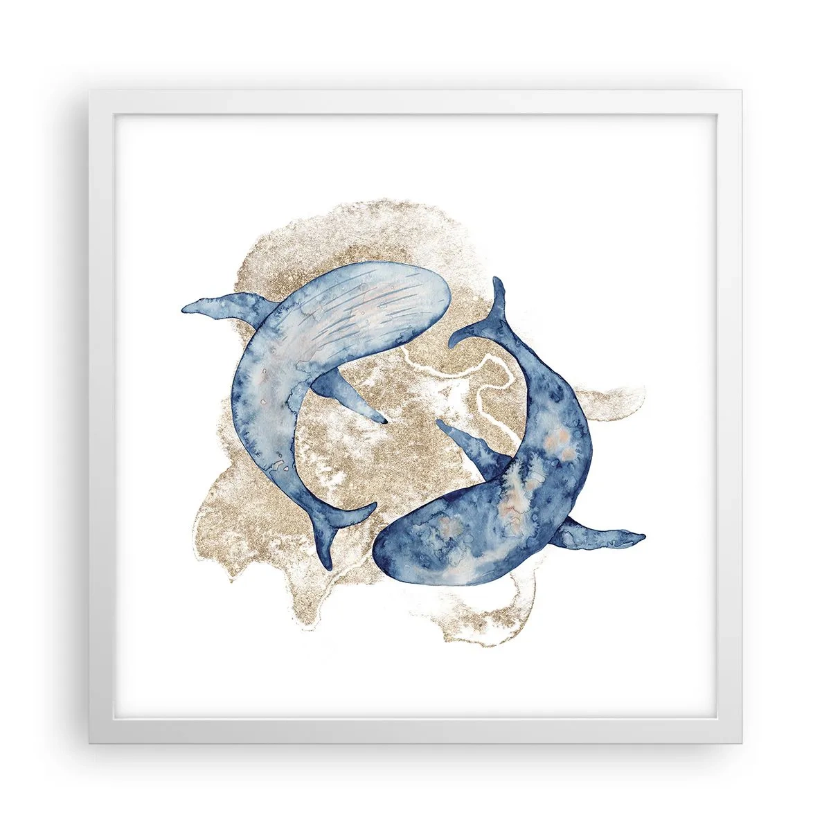 Plakát v bílém rámu - Přátelství nebo láska? - 40x40 cm