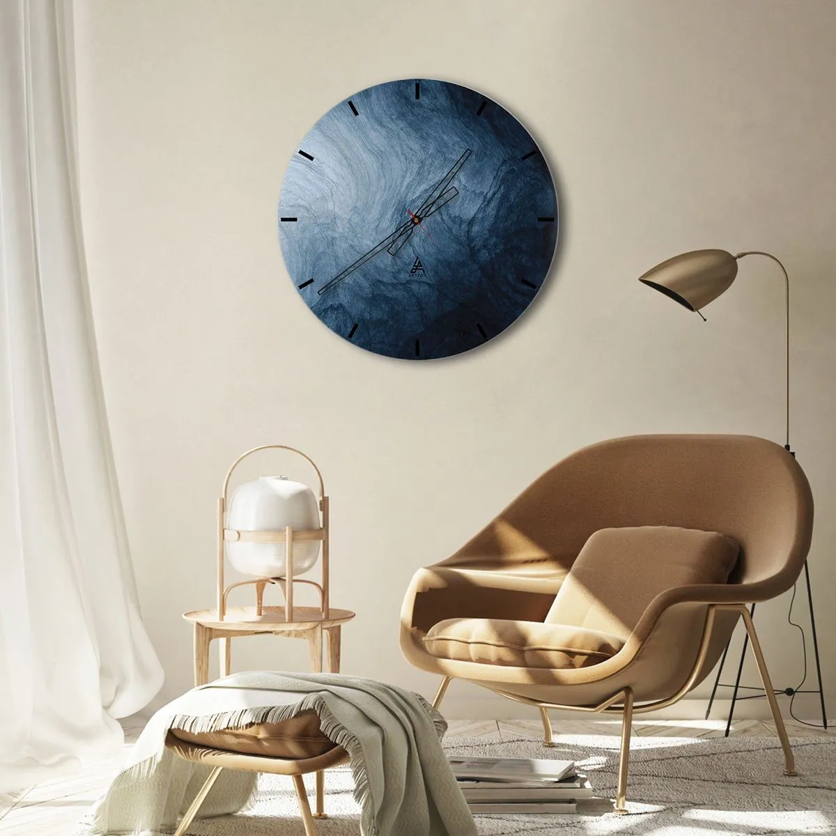 Nástěnné hodiny - Sáhnout do hlubin - 40x40 cm