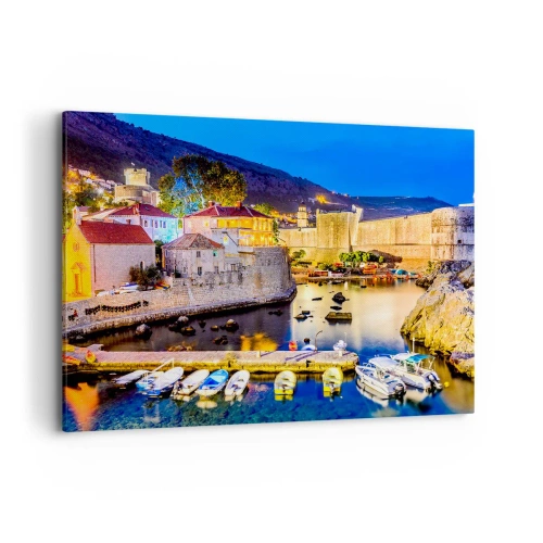 Obraz na plátně - Zářivá noc nad Jadranem - 100x70 cm