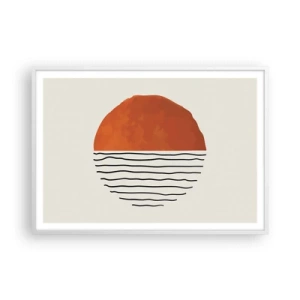 Plakát v bílém rámu - V japonské atmosféře - 100x70 cm