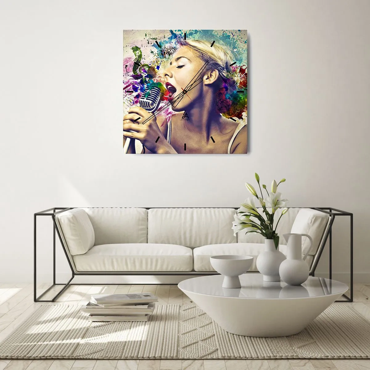 Nástěnné hodiny - Pomalovat hlasem svět - 30x30 cm