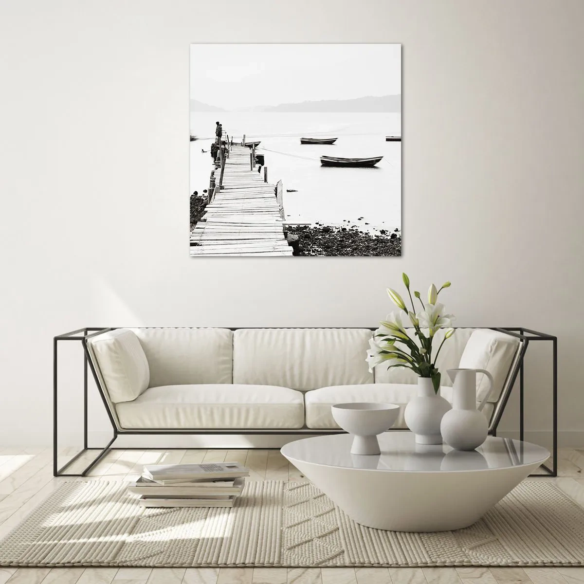 Obraz na skle - U tiché a čisté vody - 40x40 cm