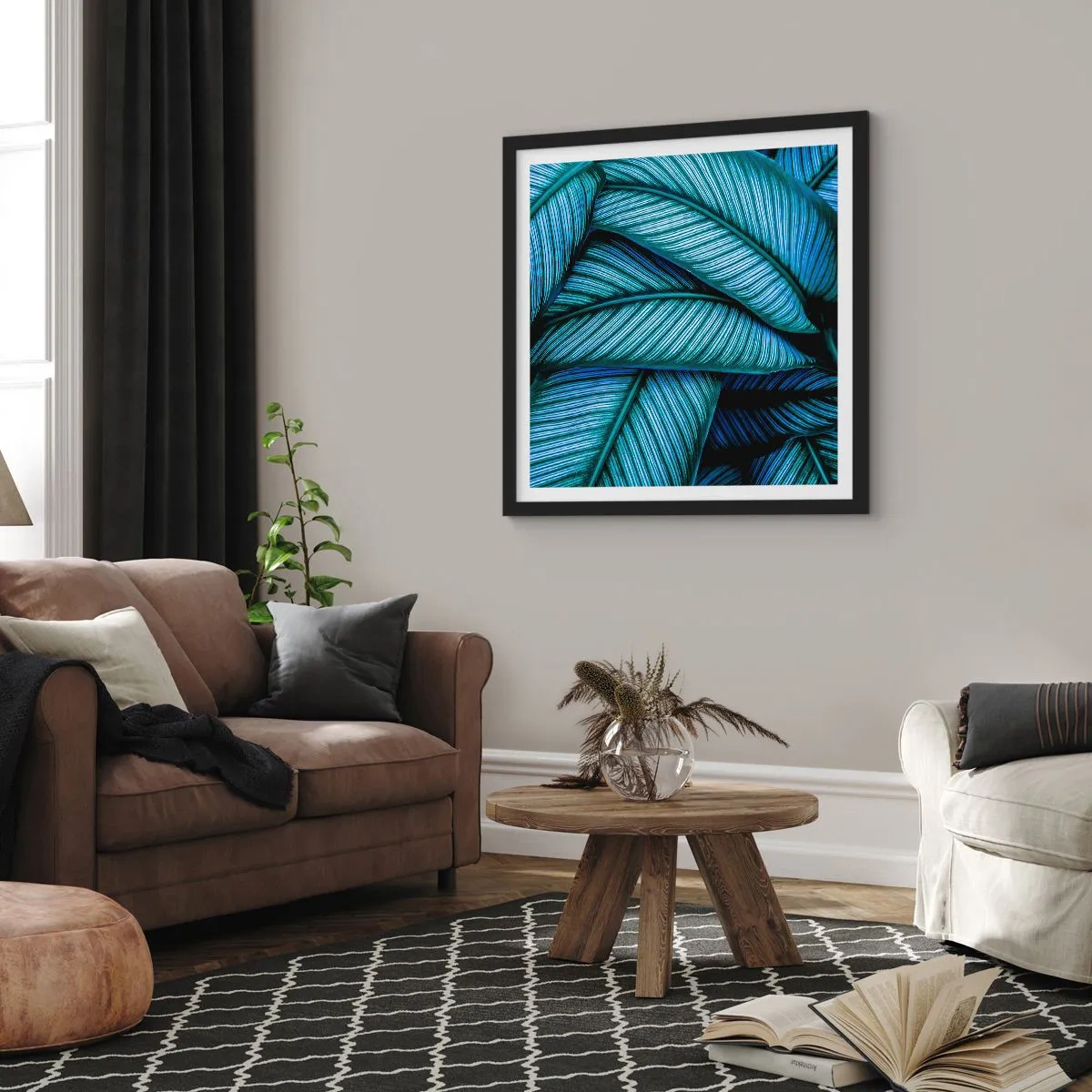 Plakát v černém rámu - Čáry života - 50x50 cm