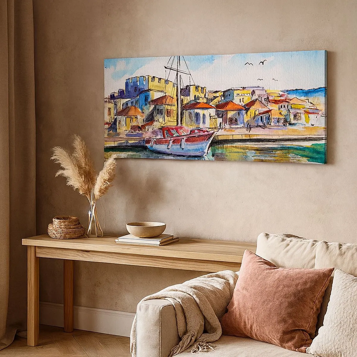 Obraz na plátně - Duhové odpoledne - 100x40 cm