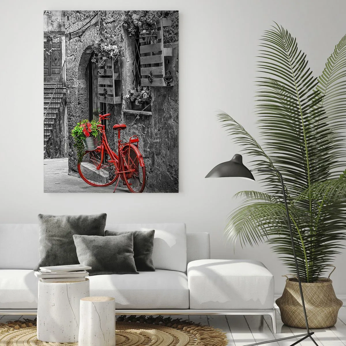 Obraz na skle - Toskánská ulička - 50x70 cm