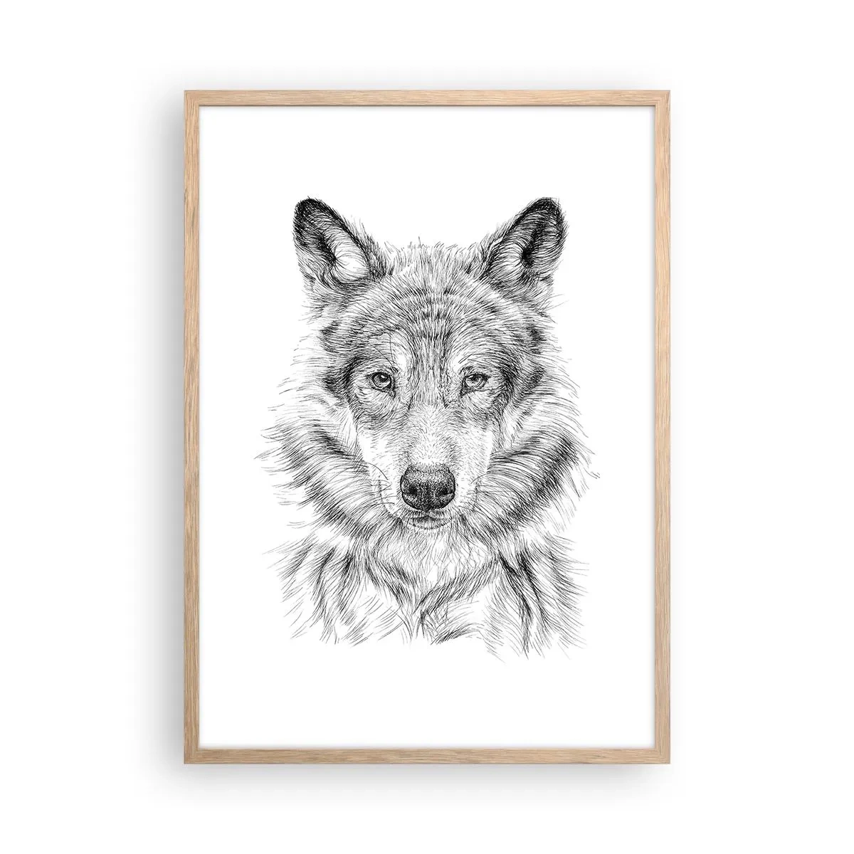 Plakát v rámu světlý dub - Rozený vůdce - 50x70 cm