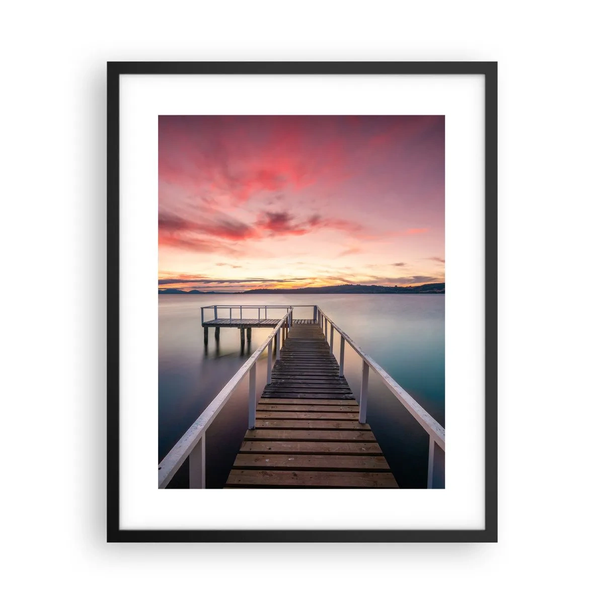 Plakát v černém rámu - Jemný plamen večera - 40x50 cm