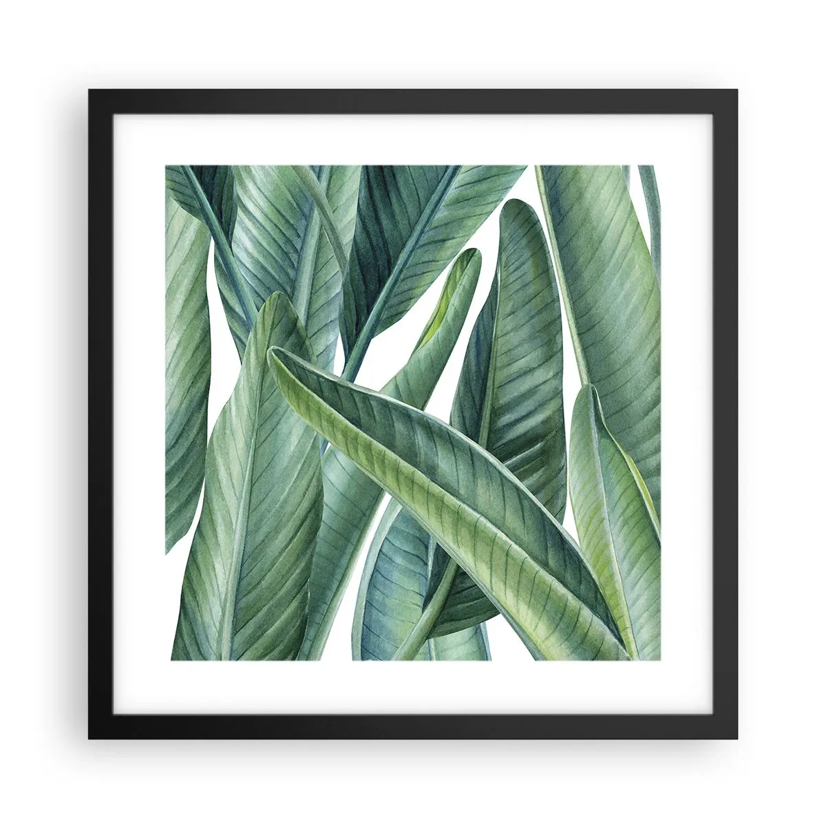 Plakát v černém rámu - Prostě zelená - 40x40 cm