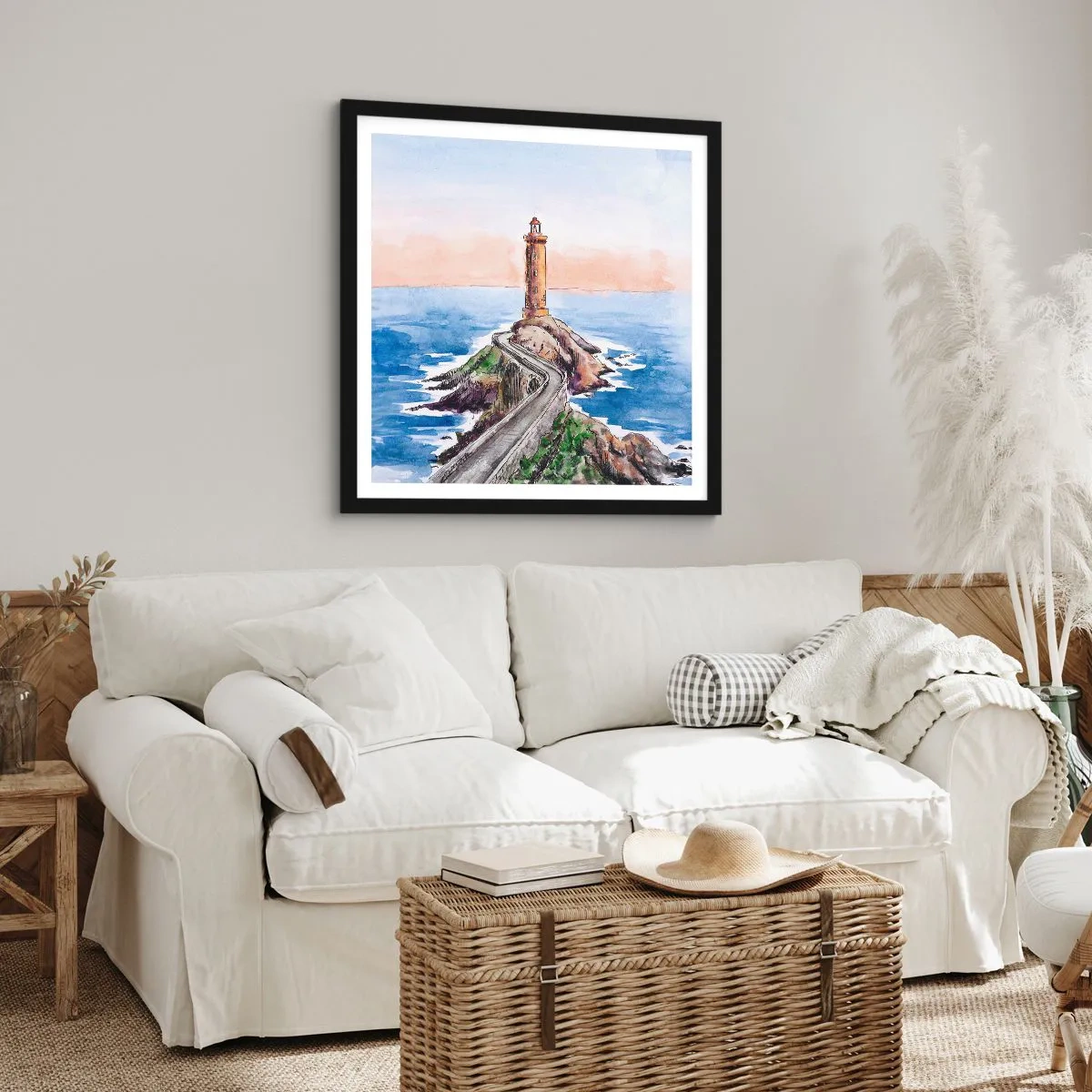 Plakát v černém rámu - Tváří v tvář moři - 60x60 cm