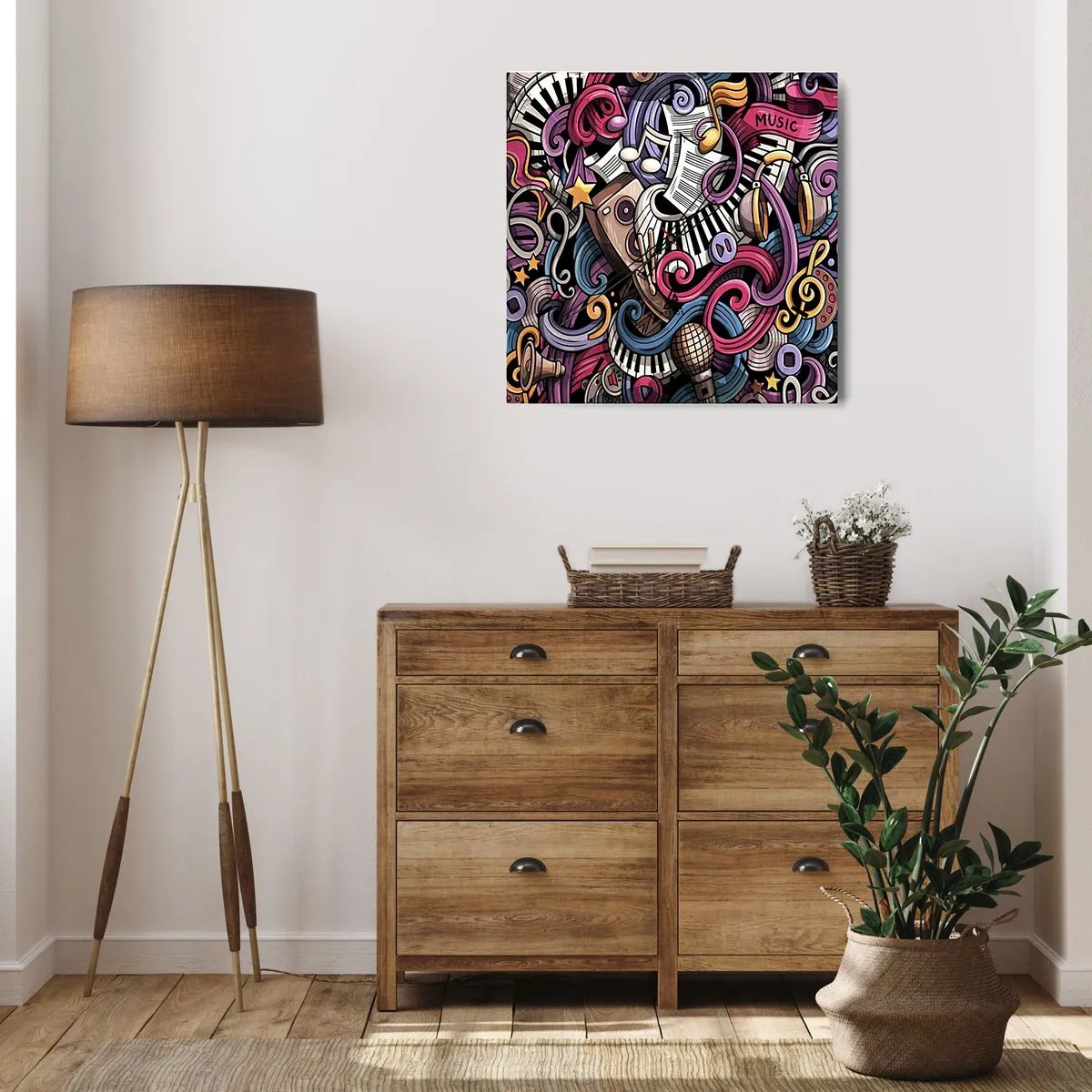 Nástěnné hodiny - Komplikovaná melodie - 30x30 cm