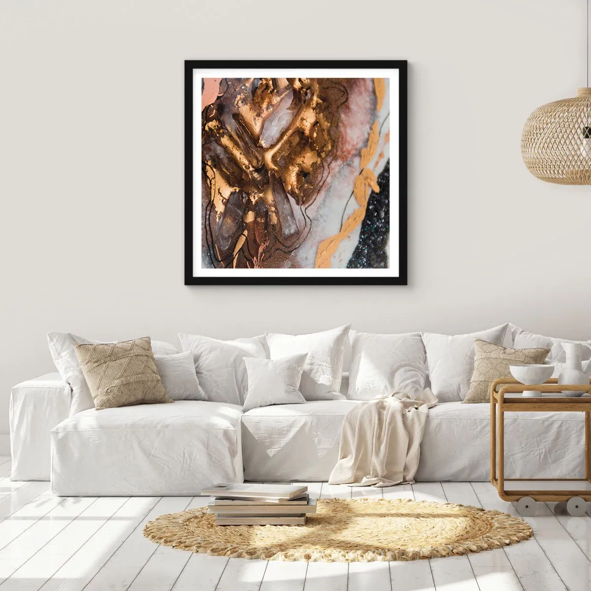 Plakát v černém rámu - Prvek země - 60x60 cm