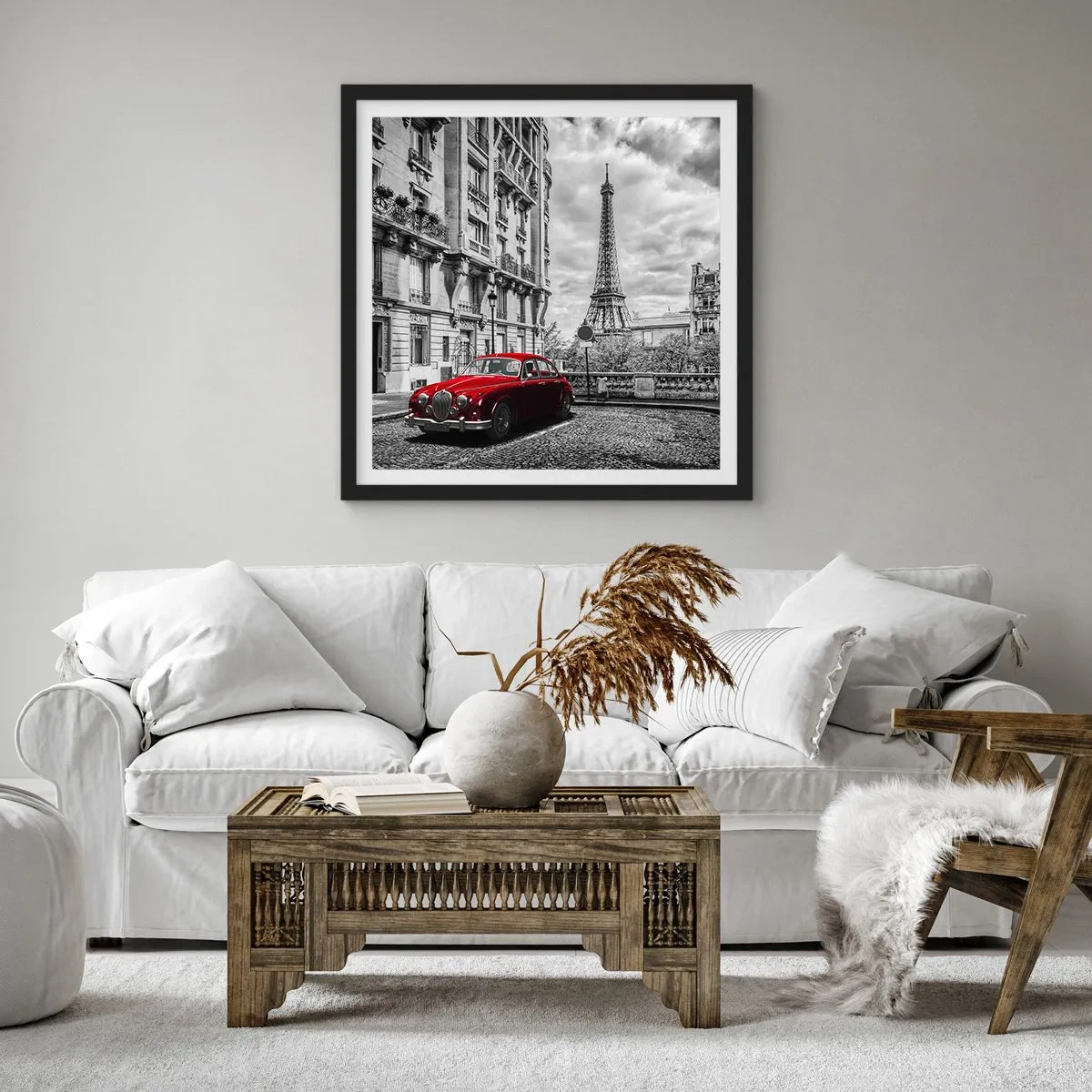 Plakát v černém rámu - Dravec ve městě - 60x60 cm