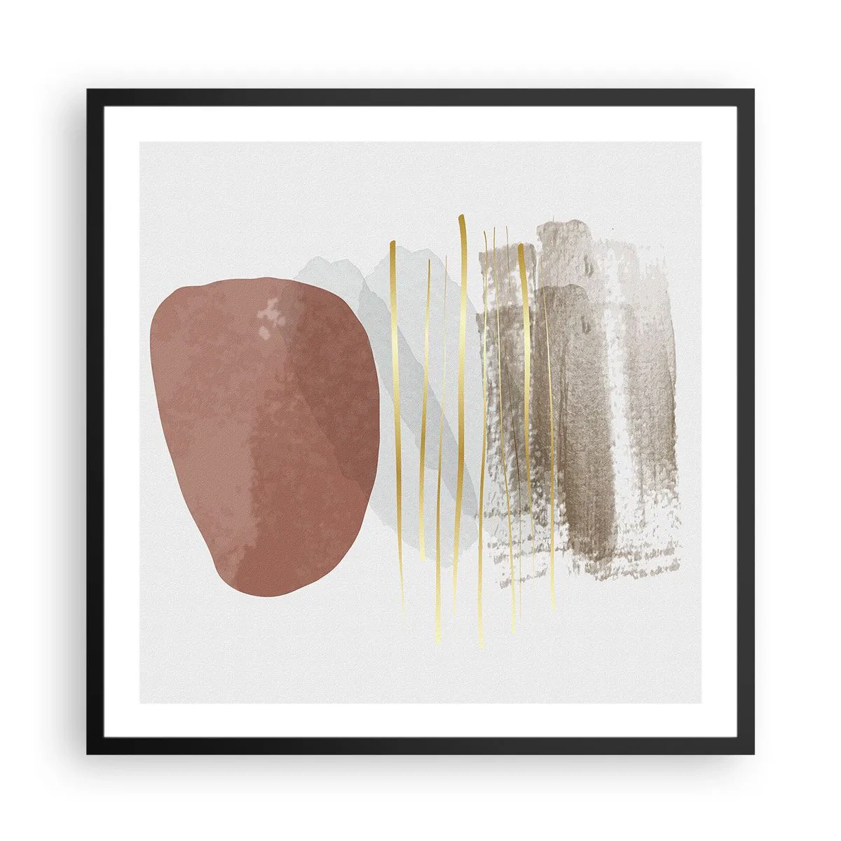 Plakát v černém rámu - Abstraktní kolonáda - 60x60 cm