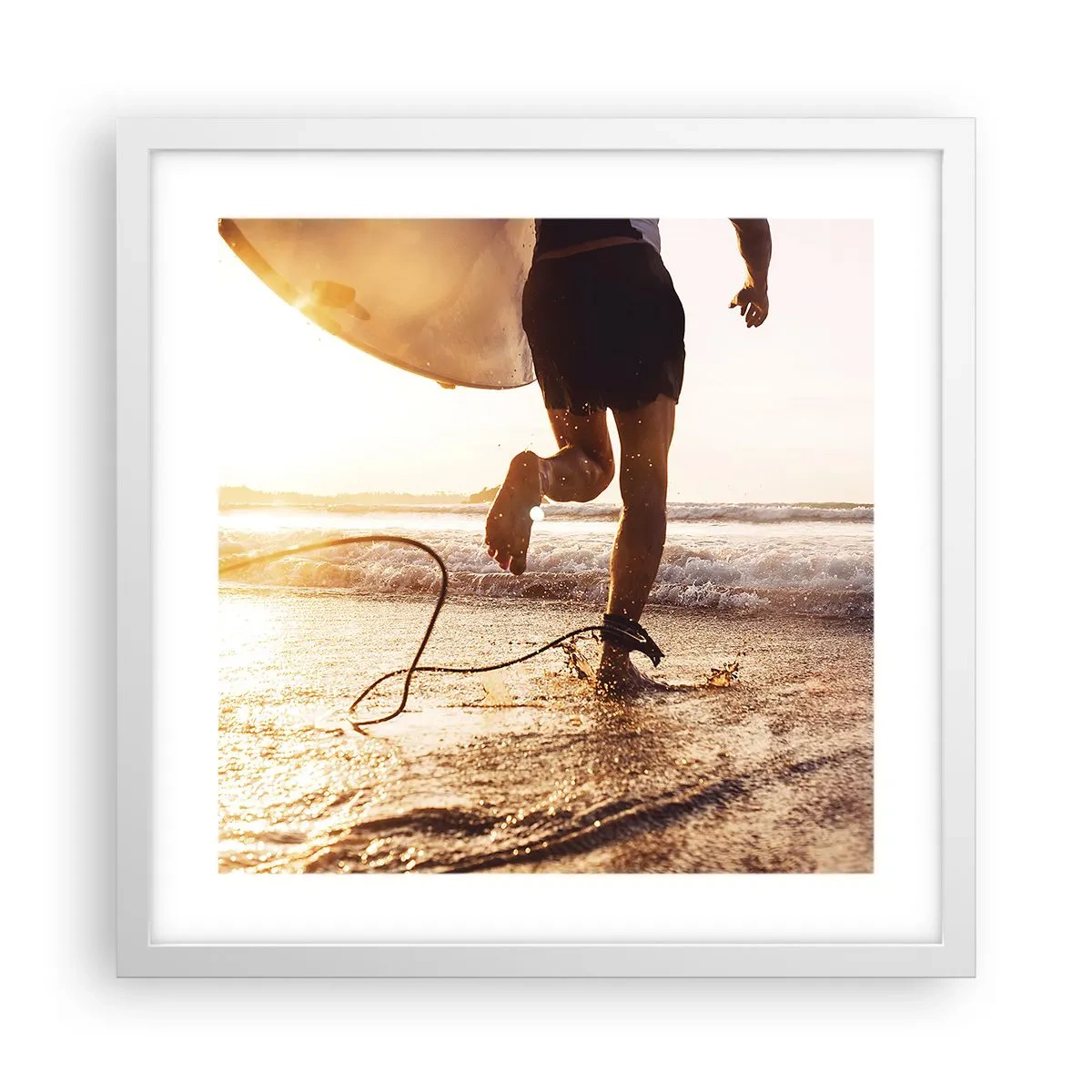 Plakát v bílém rámu - Vstříc vlně - 40x40 cm