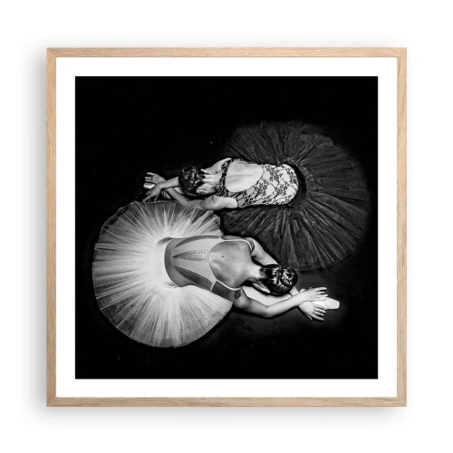 Plakát v rámu světlý dub - Jin a jang – dokonalá rovnováha - 60x60 cm