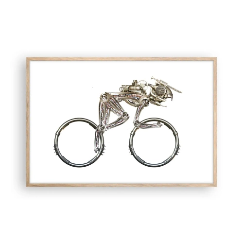 Plakát v rámu světlý dub - Úžasný stroj - 91x61 cm