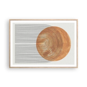 Plakát v rámu světlý dub - Slunečná kompozice - 100x70 cm